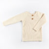 Lasten pitkähihainen paita, värivaihtoehto Vanilja, malli unisex