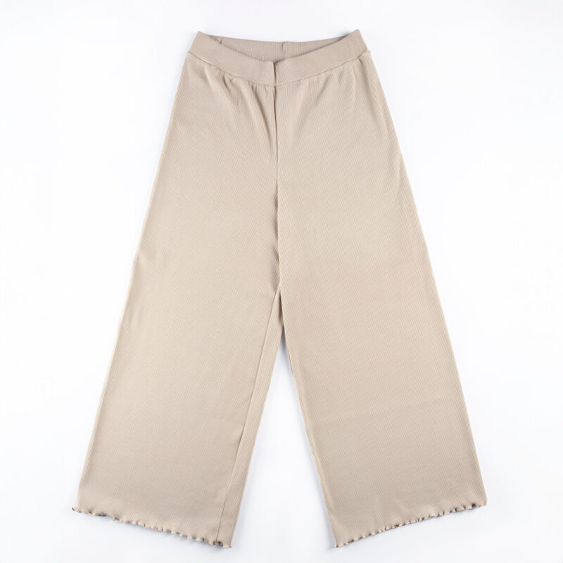 Culottes-malliset housut naisille. Värivaihtoehto Pellava. Luomupuuvillaa.